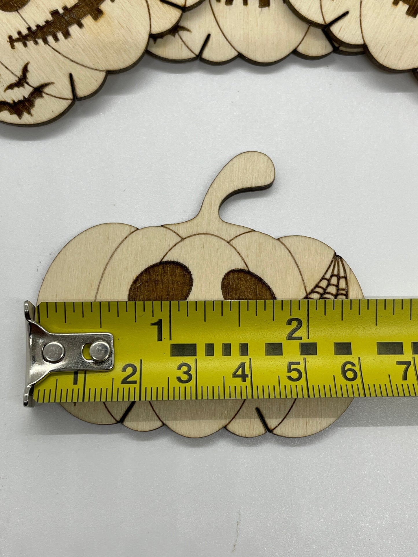 Jack O Lantern Wooden Bobbins Set of 12 Embroidery Floss Organizer Halloween Cross Stitch Gift